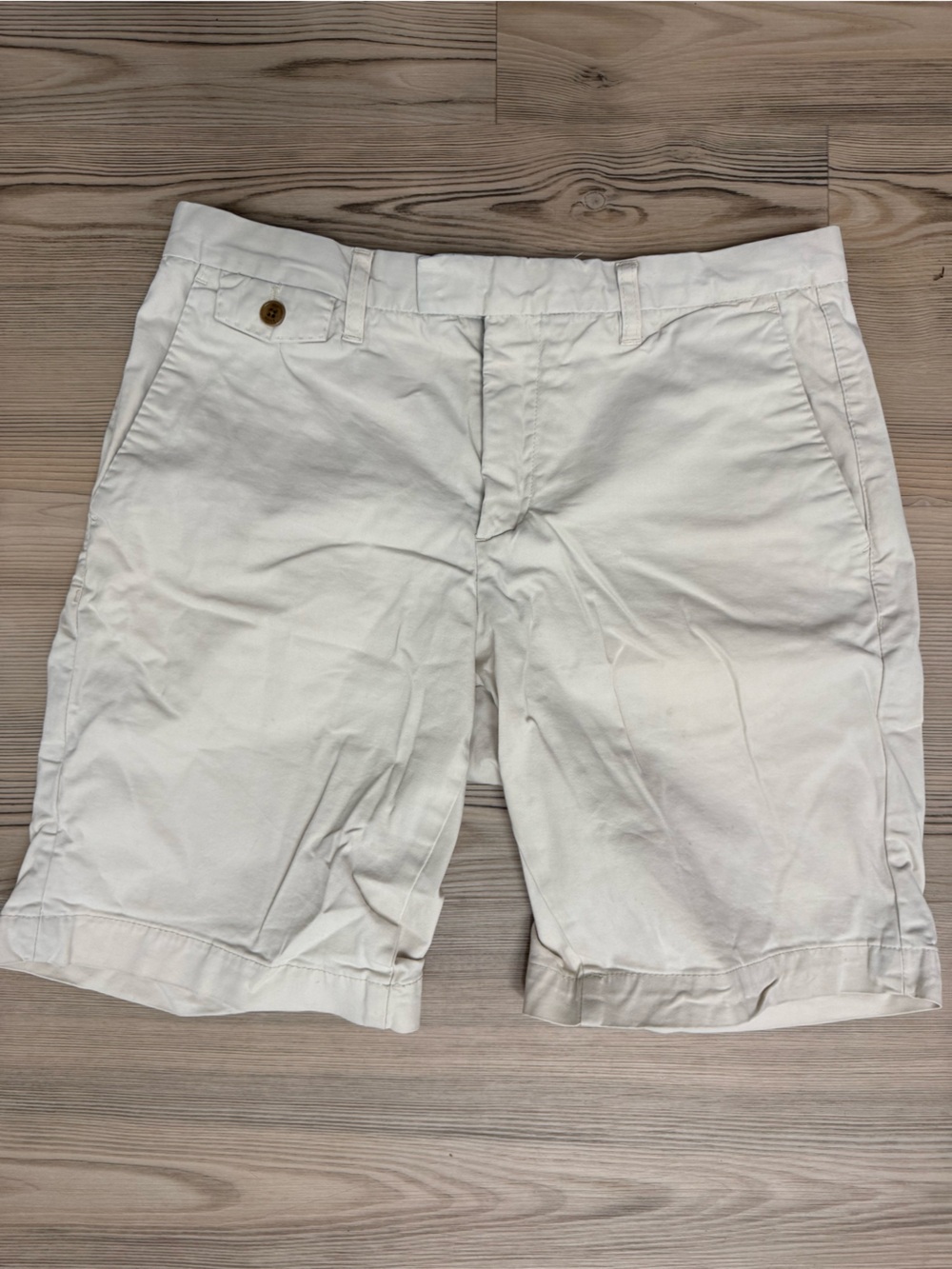 Ted Baker Cream/White Cotton Chino Shorts